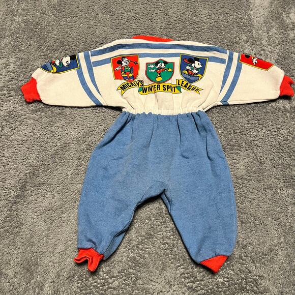 Vintage Disney Mickey Mouse Sport Jumpsuit Infant Kids One Piece 12 Months ** - Picture 1 of 6
